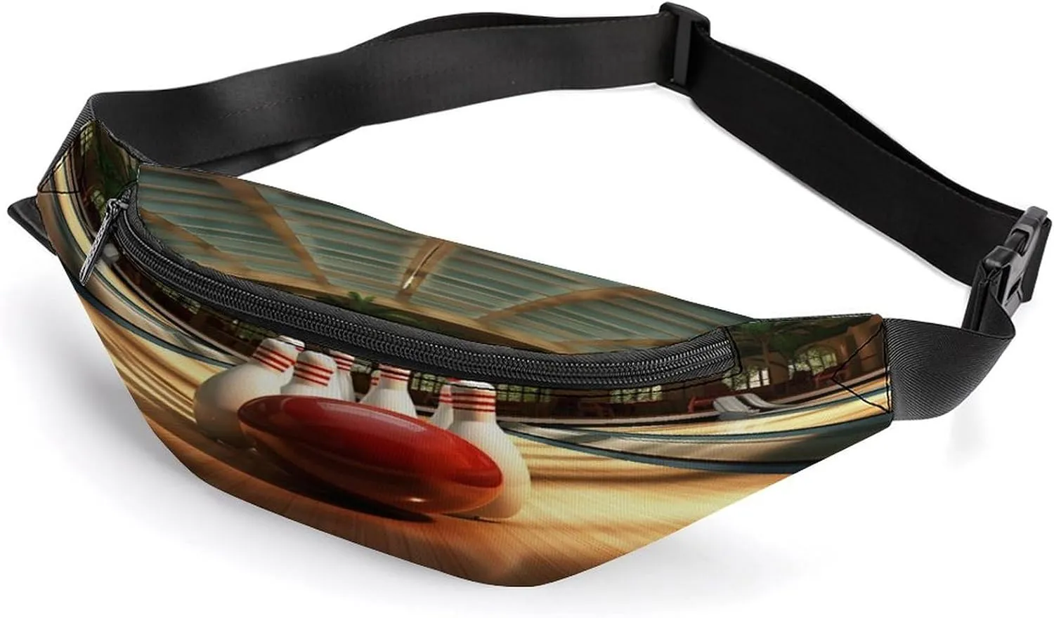 Personalized Waist Packs with Adjustable Strap,Bowling Club CrossBody Fanny Pack Casual Bag for Travel Sports Running Hiking