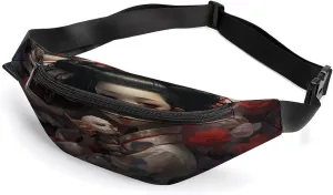 Personalized Waist Packs with Adjustable Strap,Ghostcore Style CrossBody Fanny Pack Casual Bag for Travel Sports Running Hiking
