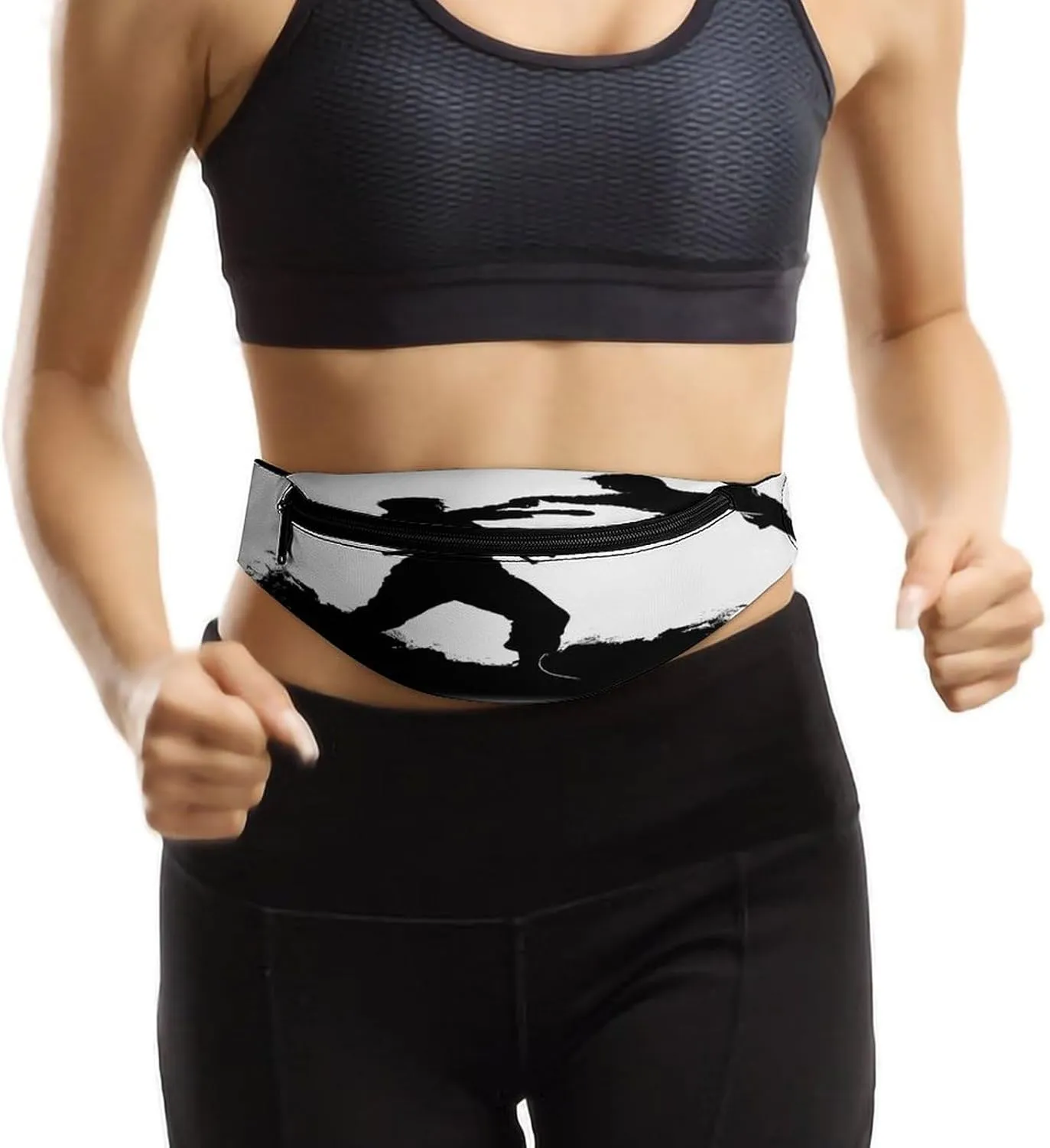 Personalized Waist Packs with Adjustable Strap,Kickboxing CrossBody Fanny Pack Casual Bag for Travel Sports Running Hiking
