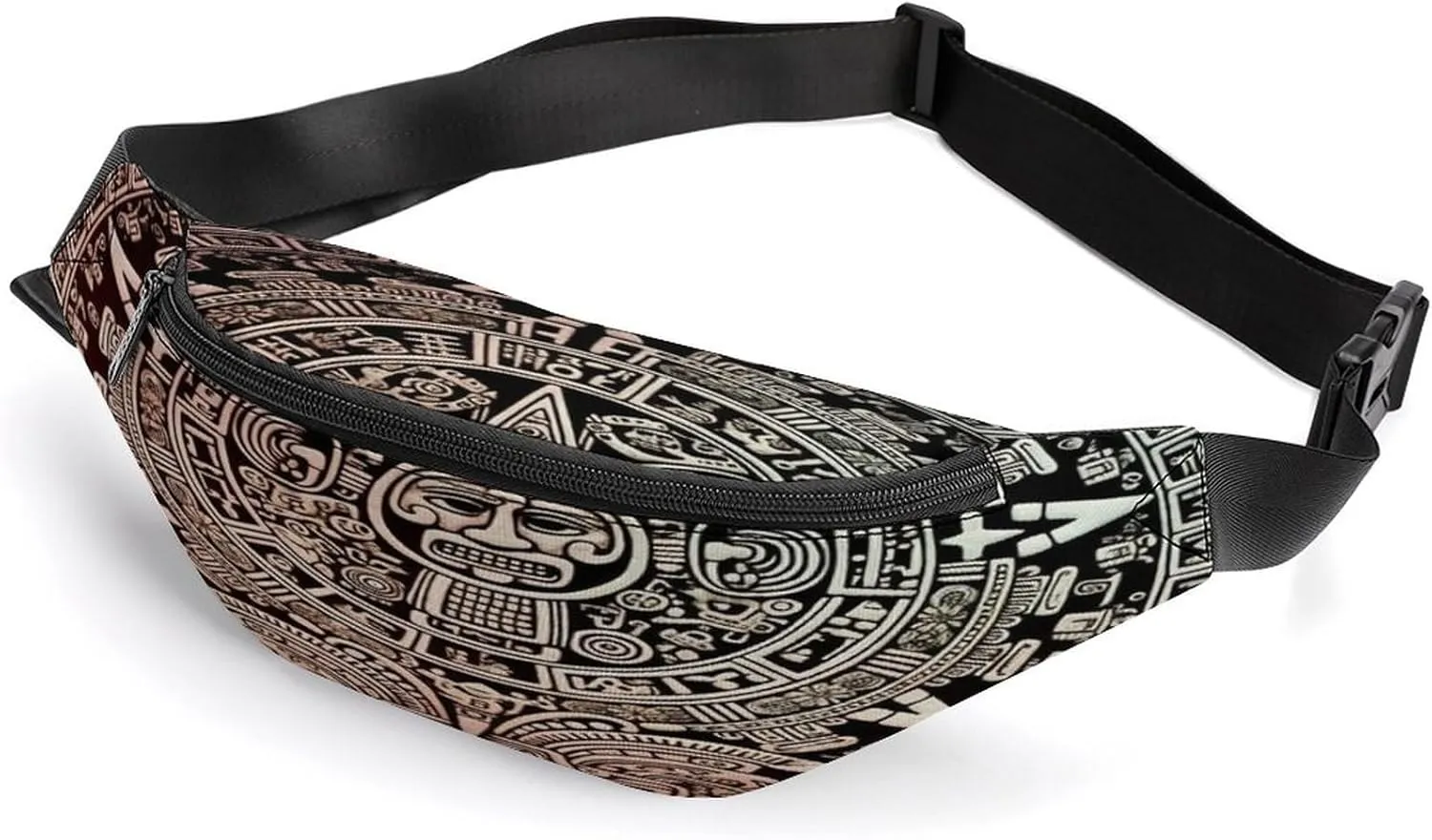 Personalized Waist Packs with Adjustable Strap,Mayan Calendar End Of The World CrossBody Fanny Pack Casual Bag for Travel Sports Running Hiking