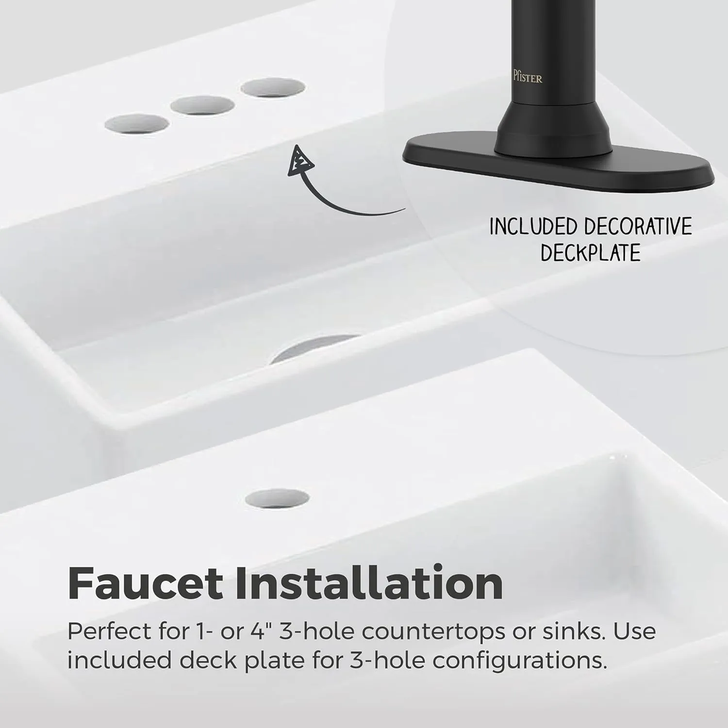 Pfister Capistrano Bathroom Sink Faucet, Single Control, 1-Handle, Single Hole, Matte Black and Brushed Gold Finish, LF042CSOBBG