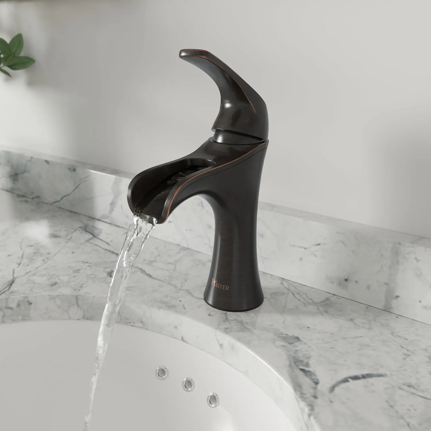 Pfister Jaida Bathroom Sink Faucet, Single Control, 1-Handle, Single Hole, Tuscan Bronze Finish, LF042JDYY