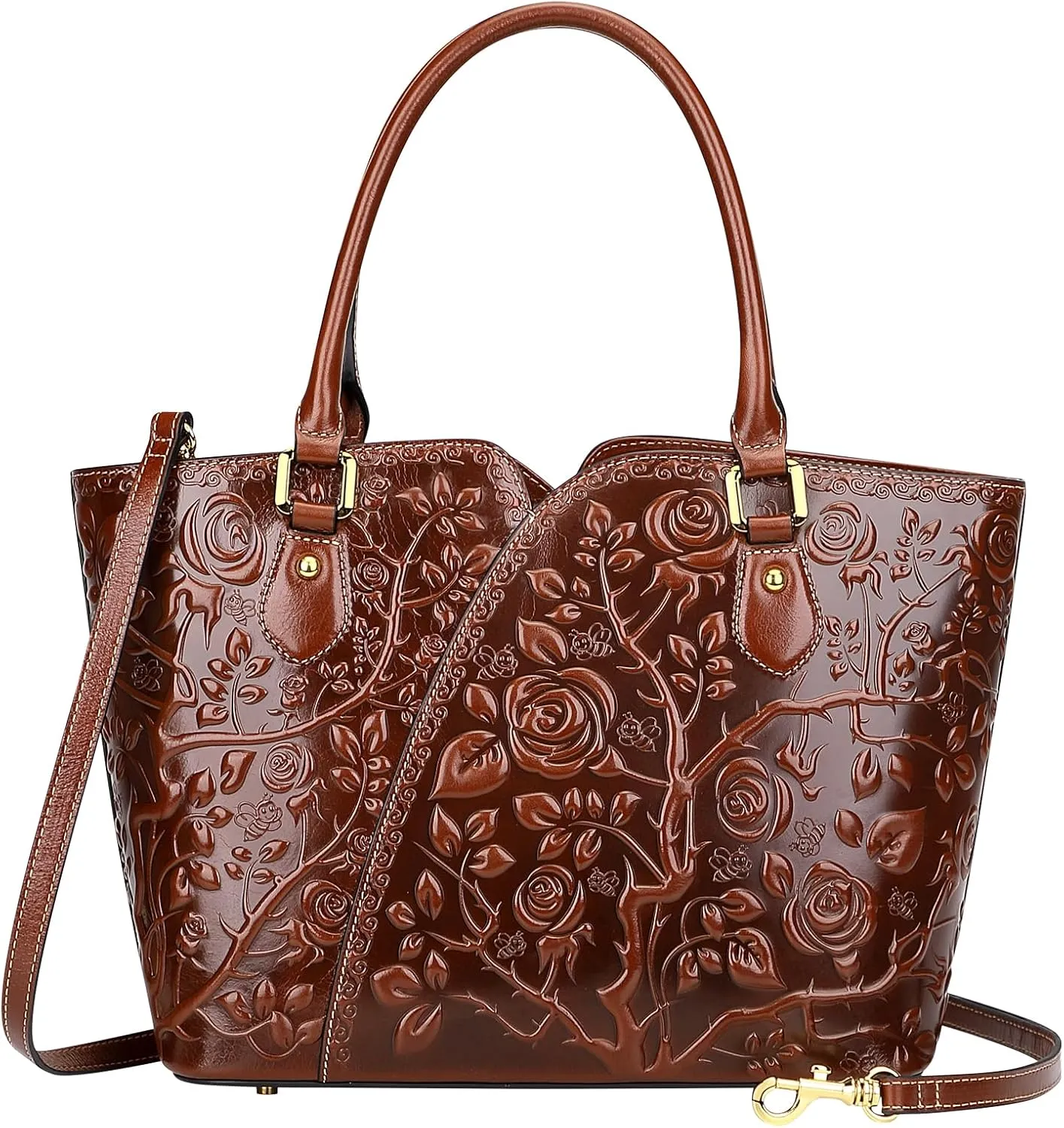 PIJUSHI Designer Handbags For Women Floral Purses Top Handle Handbag Satchel Bags