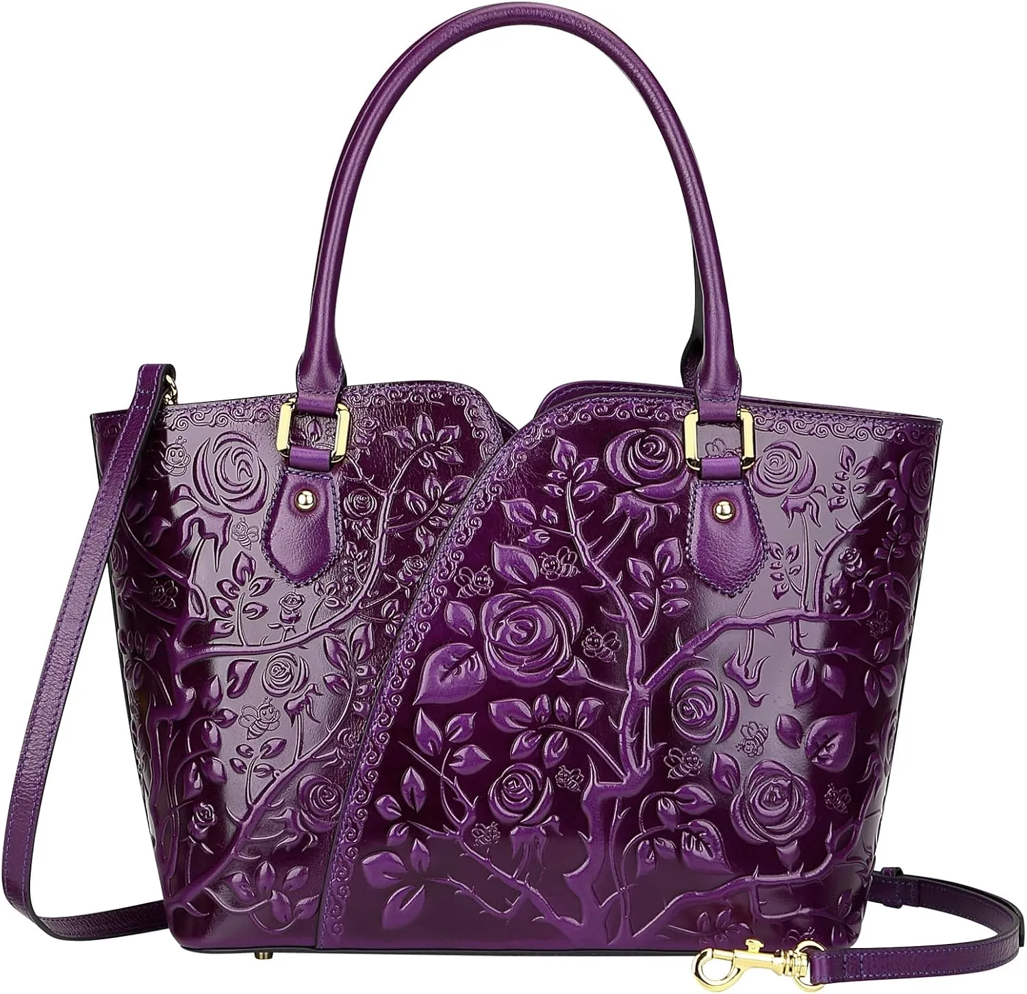 PIJUSHI Designer Handbags For Women Floral Purses Top Handle Handbag Satchel Bags