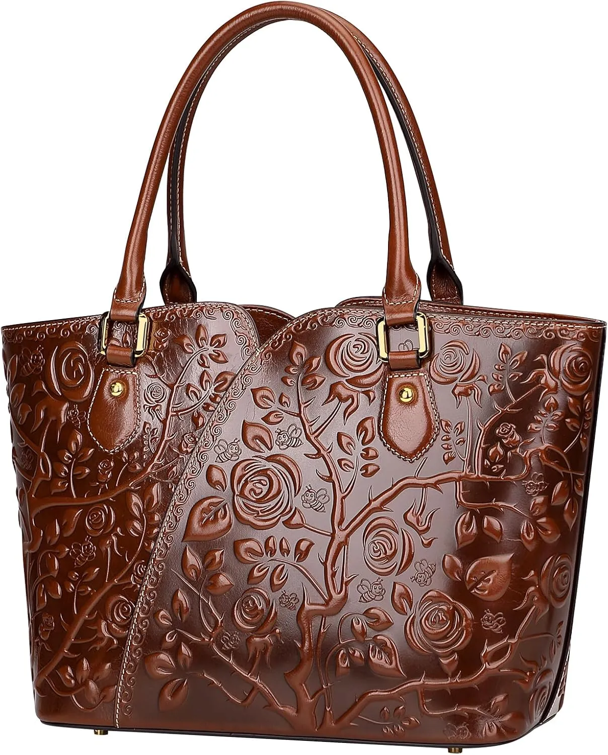 PIJUSHI Designer Handbags For Women Floral Purses Top Handle Handbag Satchel Bags
