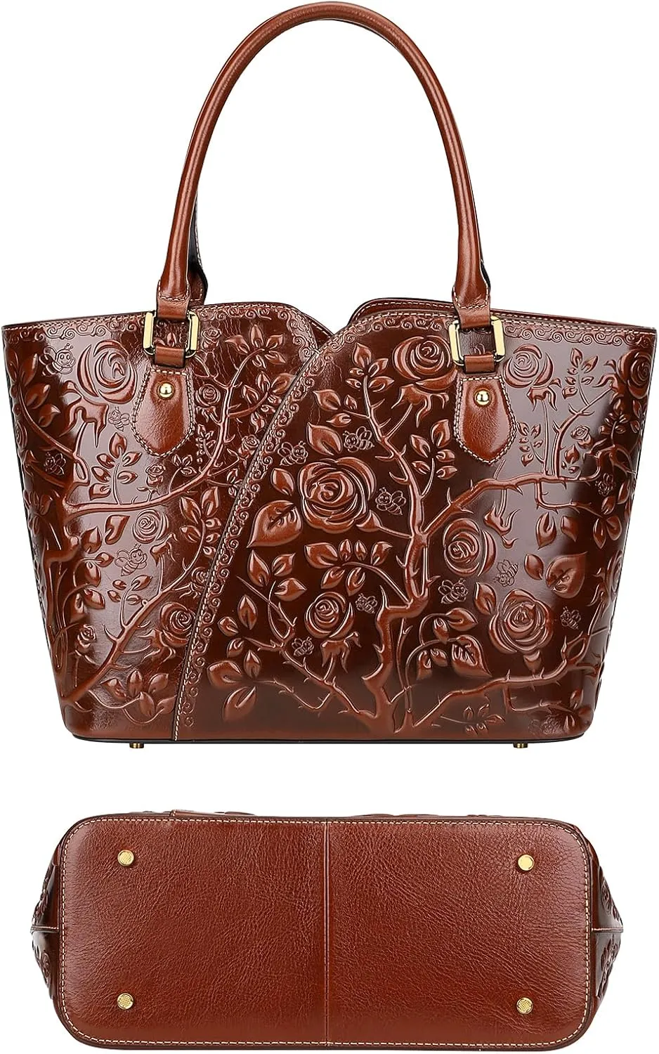 PIJUSHI Designer Handbags For Women Floral Purses Top Handle Handbag Satchel Bags