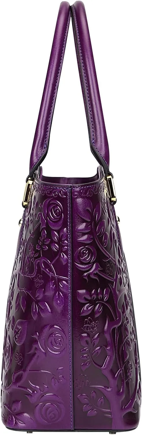 PIJUSHI Designer Handbags For Women Floral Purses Top Handle Handbag Satchel Bags