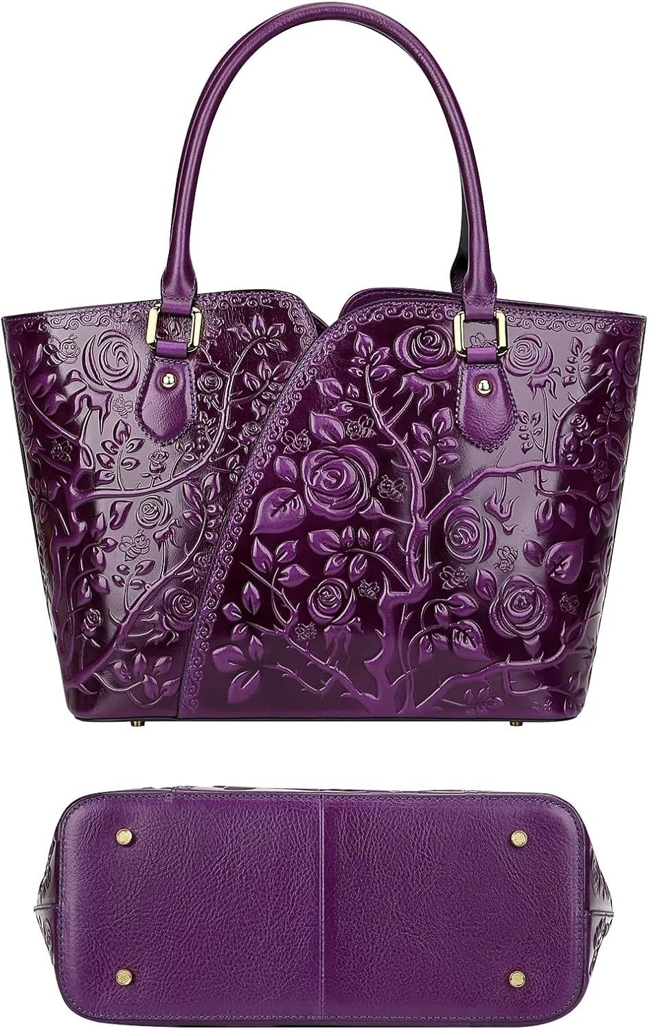 PIJUSHI Designer Handbags For Women Floral Purses Top Handle Handbag Satchel Bags
