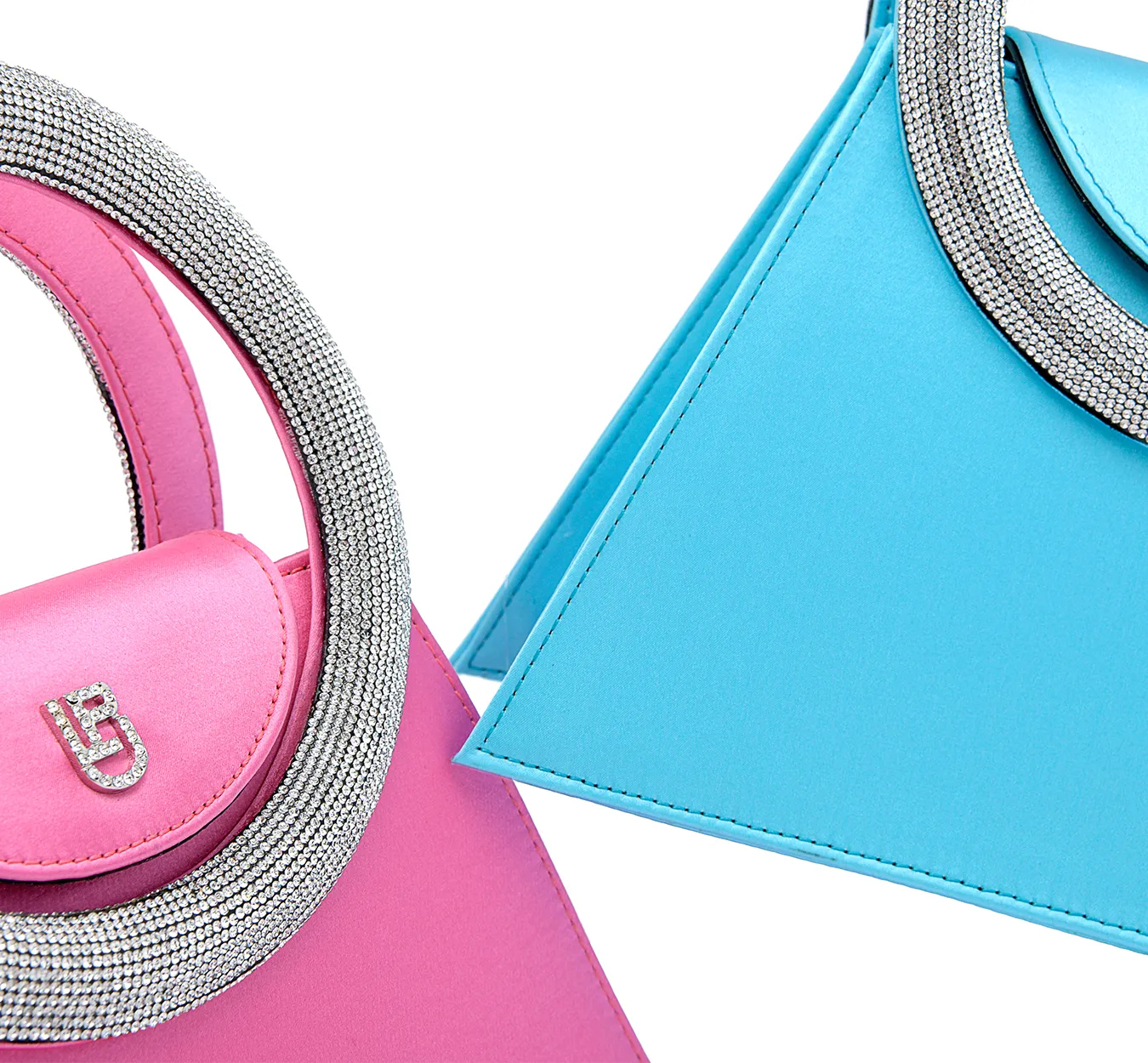 Pink Satin Trapezio Bag