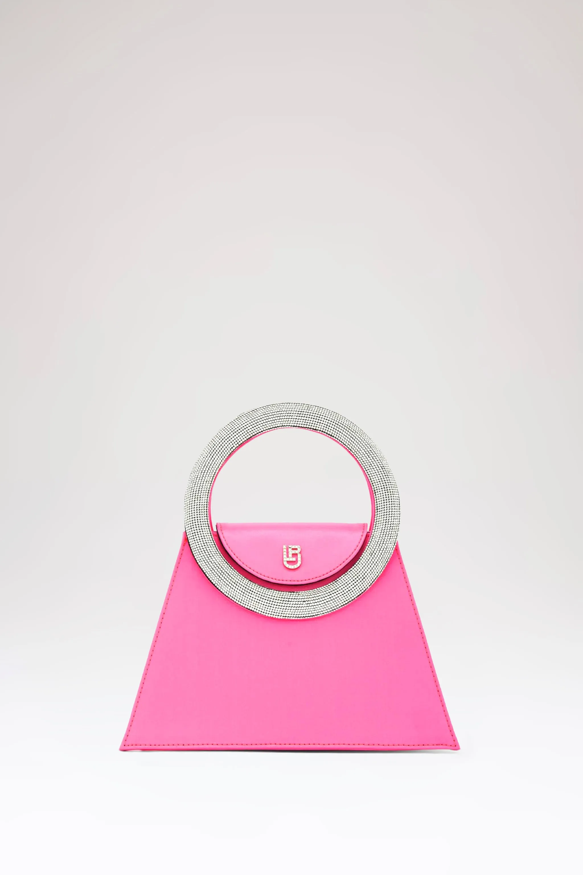 Pink Satin Trapezio Bag