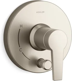 Pitch Rite-Temp Valve Trim With Push-Button Diverter