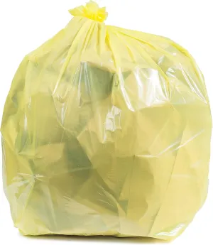 Plasticplace 40-45 Gallon Trash Bags │ 1.5 Mil │ Yellow Garbage Can Liners │ 40" x 46" (100 Count) (W42Y15)