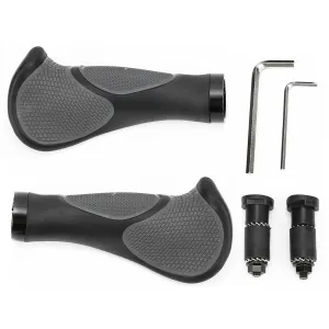 plplaaoo Bike Horn Handlebars Bilateral Locking Rubber Handle Grips Ergonomic Design Comfortable Grip Shock Absorbing Non Slip Hand Grip for Mountain Bikes City Bikes Folding Bikes 22.2mm