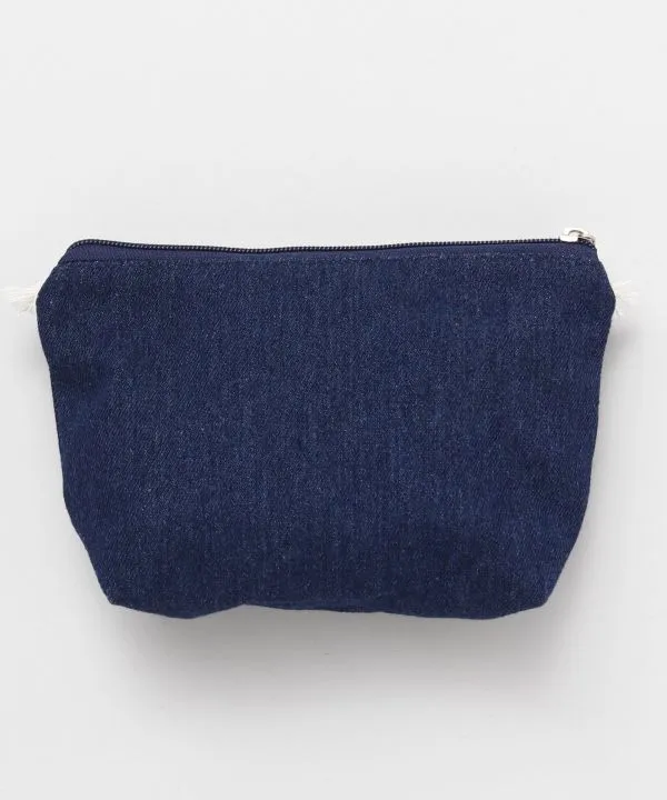 Plumeria Denim Pouch