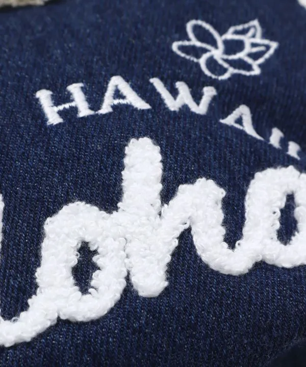 Plumeria Denim Pouch
