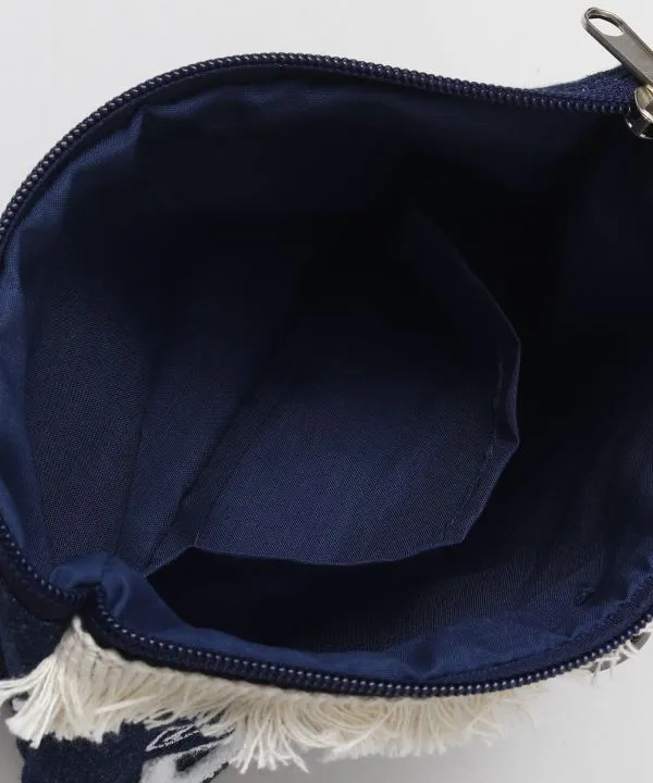 Plumeria Denim Pouch