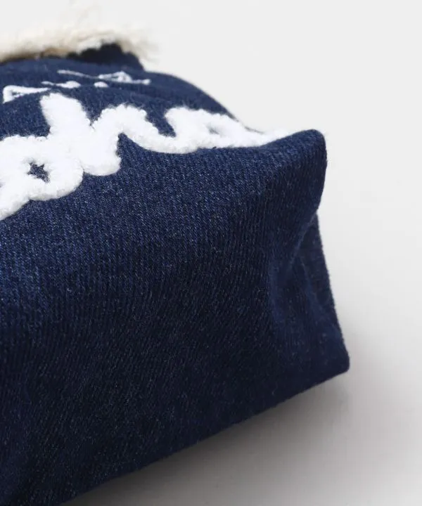 Plumeria Denim Pouch