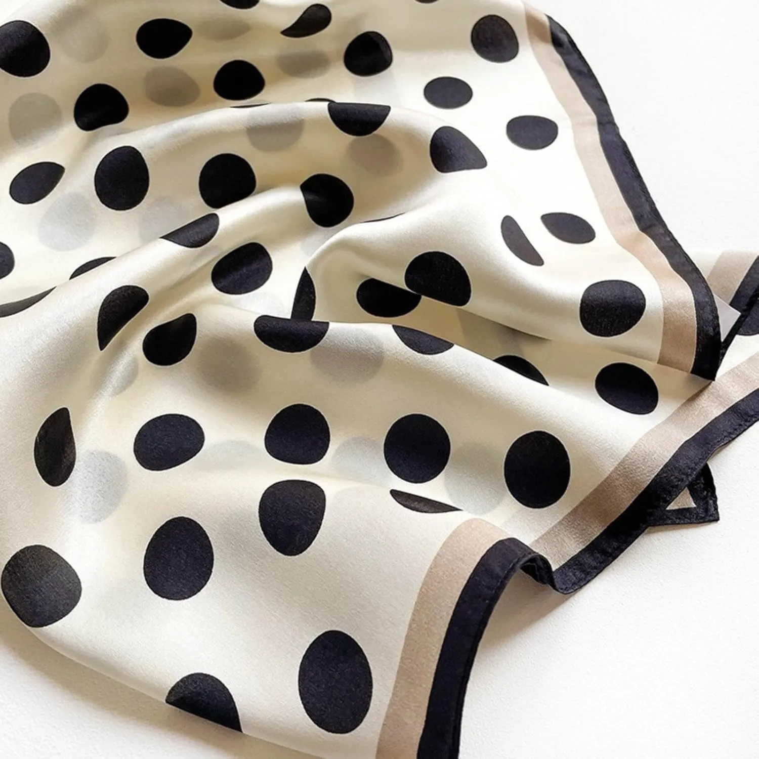 PoeticEHome 100% Mulberry Silk Neck Scarf 21"x21" Small Square Scarfs for Women Gift Packed