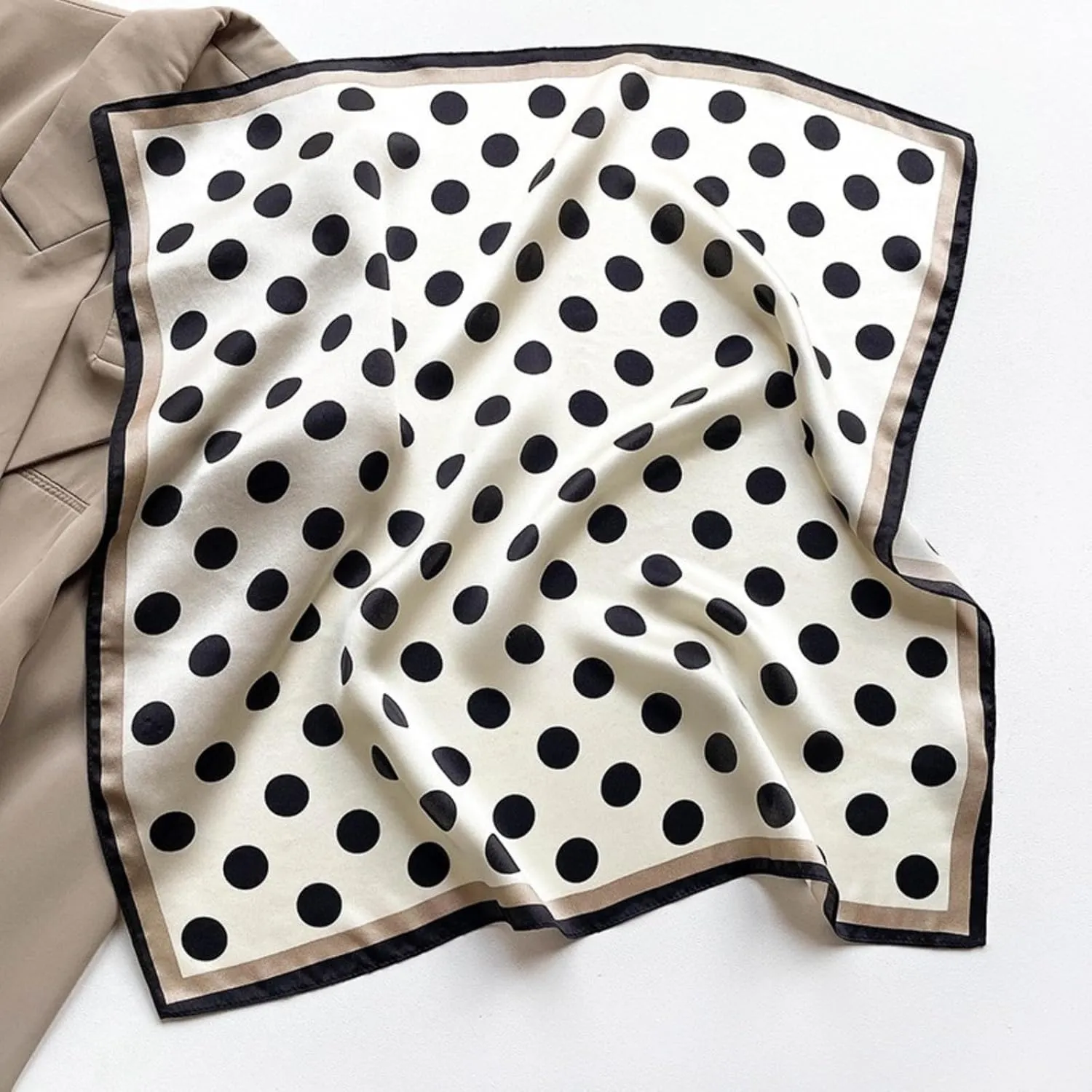 PoeticEHome 100% Mulberry Silk Neck Scarf 21"x21" Small Square Scarfs for Women Gift Packed