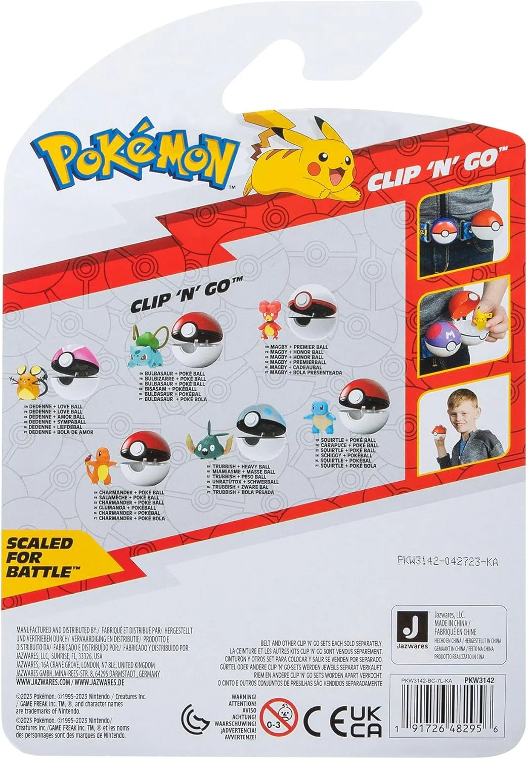 Pokémon Clip ‘N’ Go Bulbasaur and Poké Ball Includes 2-Inch Battle Figure and Nest Ball Accessory