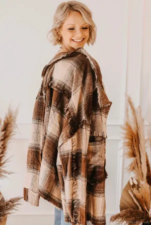 POL Clothing PLAID SHACKET