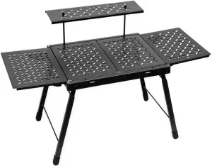 Portable Camping Table, Folding Camp Table, Outdoor Grill Table, Camping Tables That Fold up Lightweight, Metal Table for Outside, Picnicing, Fishing, Patio, Garden