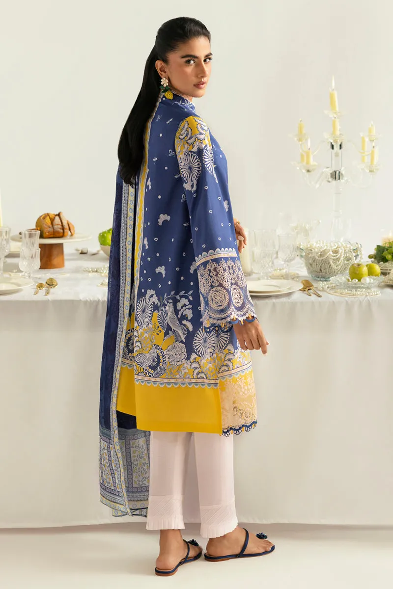 PQ-02 Hina | 3Pc Unstitched Lawn Suit Digital Printed Q Prints By Qalamakar