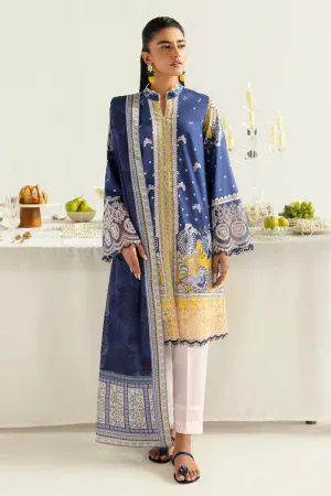 PQ-02 Hina | 3Pc Unstitched Lawn Suit Digital Printed Q Prints By Qalamakar