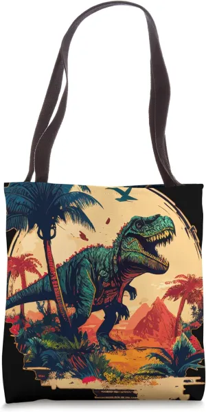 Prehistoric Cretaceous Dinosaurs Jurassic Tyrannosaurs T Rex Tote Bag