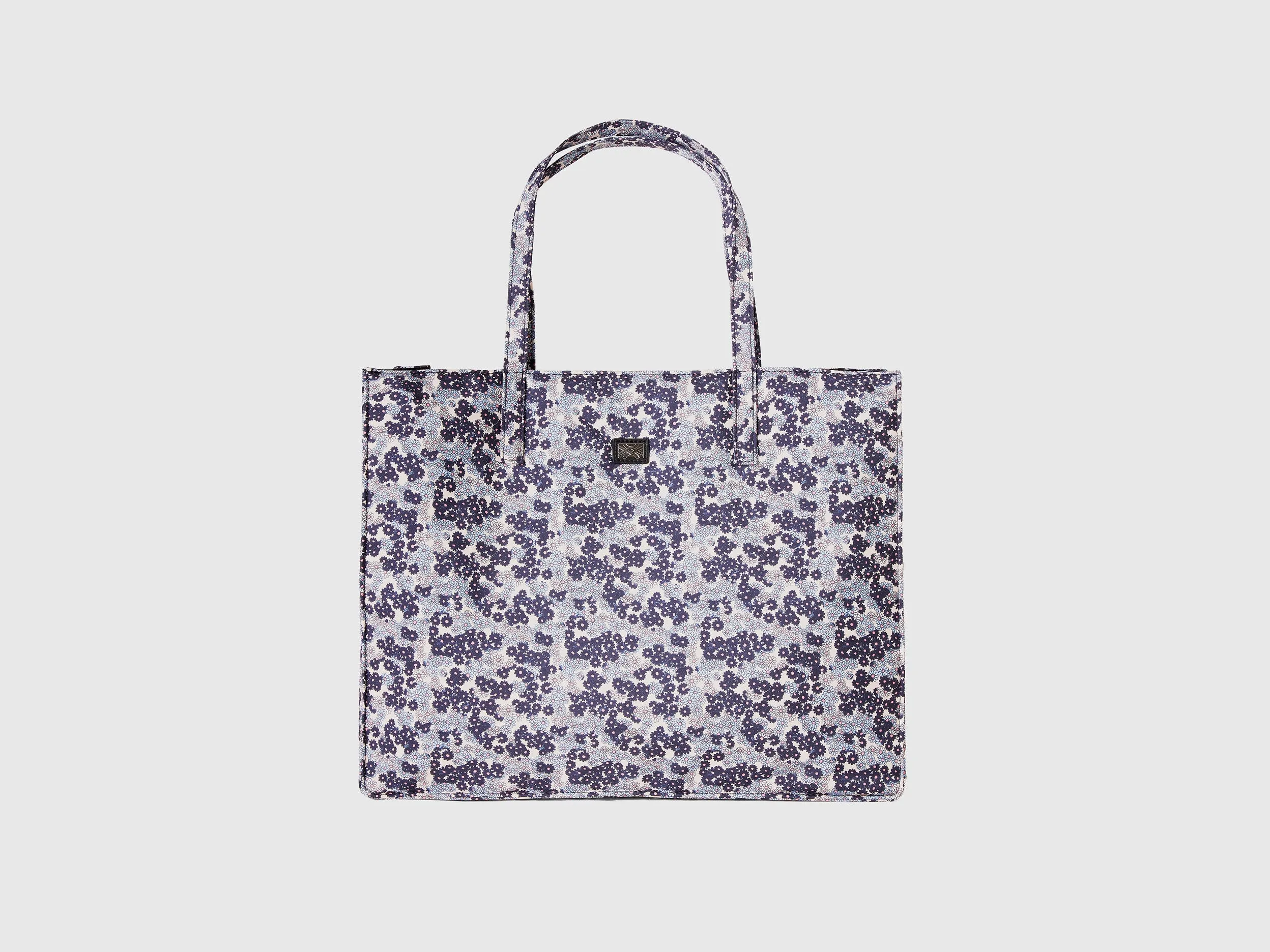 Printed Zipper Tote Bag