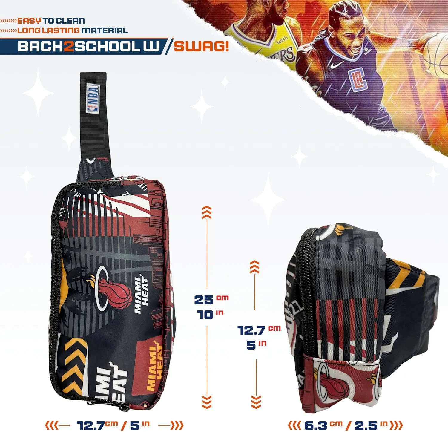 Pro Specialties Miami Heat Basketball Fanny Pack TM1872: Adult Bag (Street Series) Elevate Your Style with this Trendy Belt Bag - Ideal for Sports Enthusiasts. Perfect Waist Bag