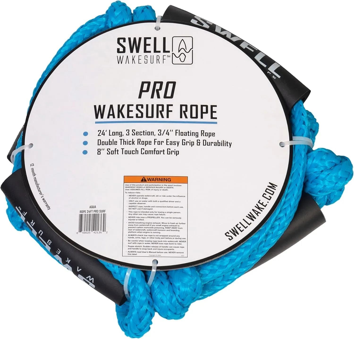 Pro Wakesurf Rope - 24' 3 Section 3/4" Line