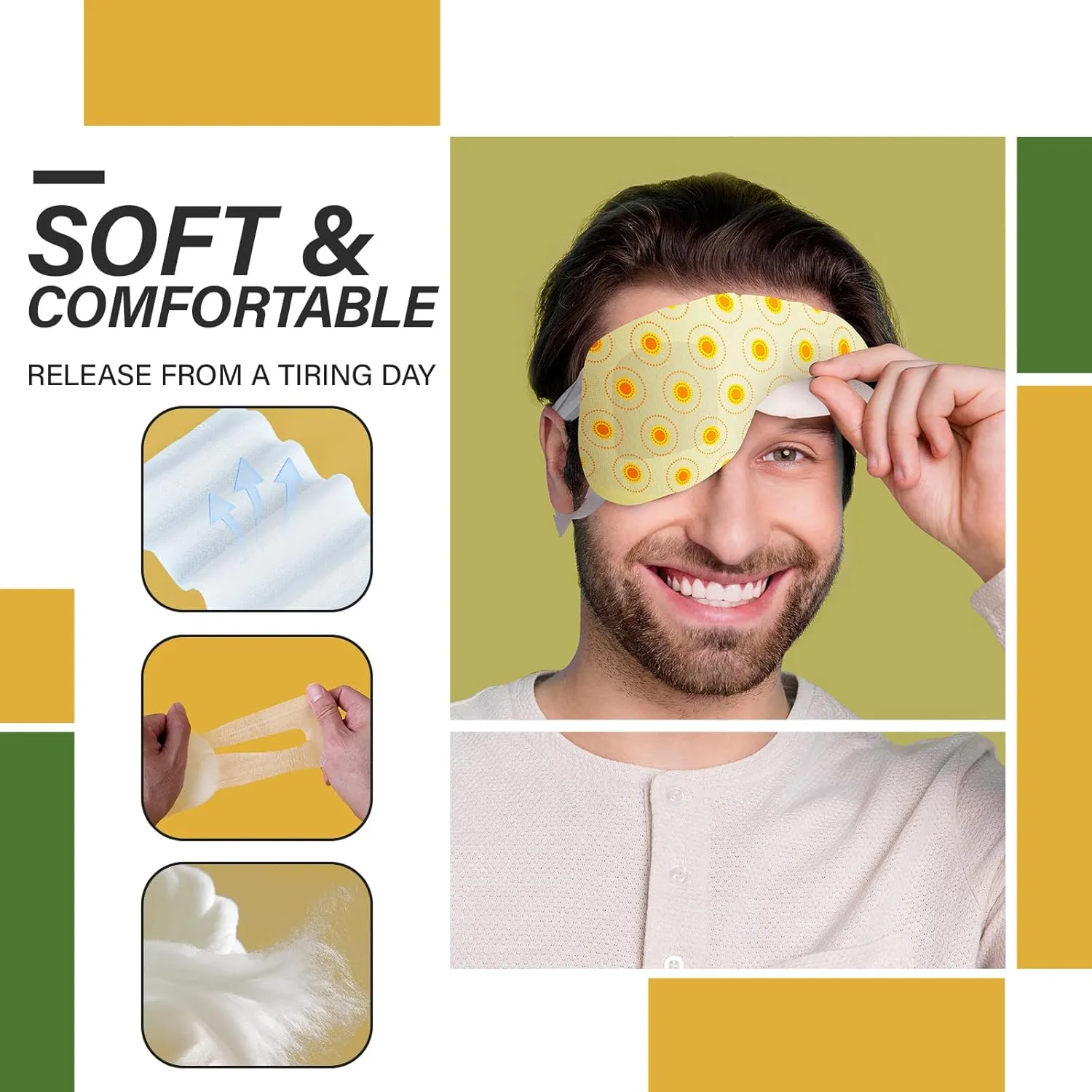 ProCIV FSA/HSA Eligible 16 Packs Steam Eye Masks for Dry Eyes Heating Eye Mask Warm Compress for Eyes Relief Stress, Eye Fatigue SPA Essential Self Heating Moist Sleep Mask