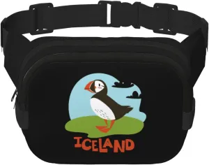 Puffins Animals of Iceland Set Waist Pack Bag Fanny Pack for Men&Women Hip Bum Bag with Adjustable Strap for Outdoors Workout Traveling Casual Running Hiking Cycling