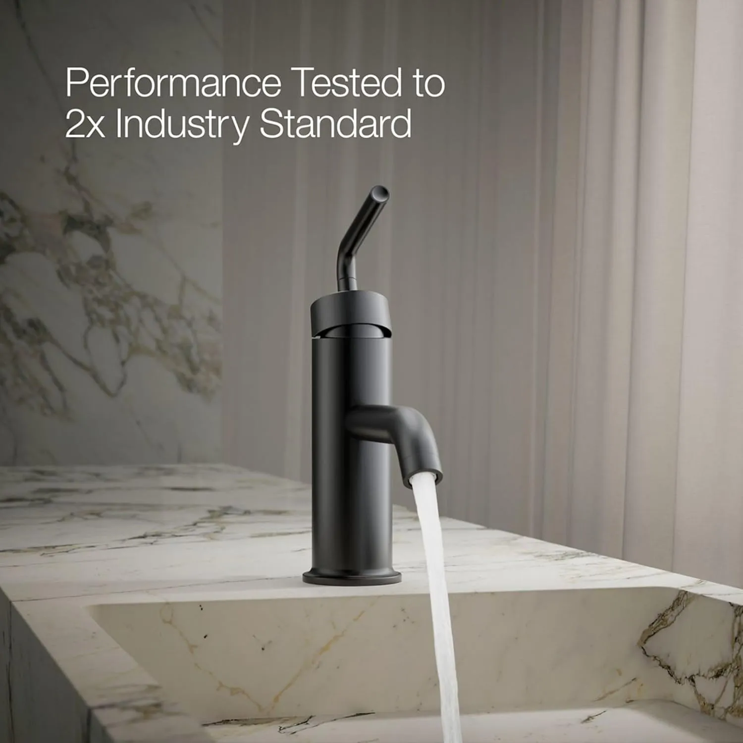 Purist Single-Handle Bathroom Sink Faucet with Straight Lever Handle, 1.2 gpm Matte Black