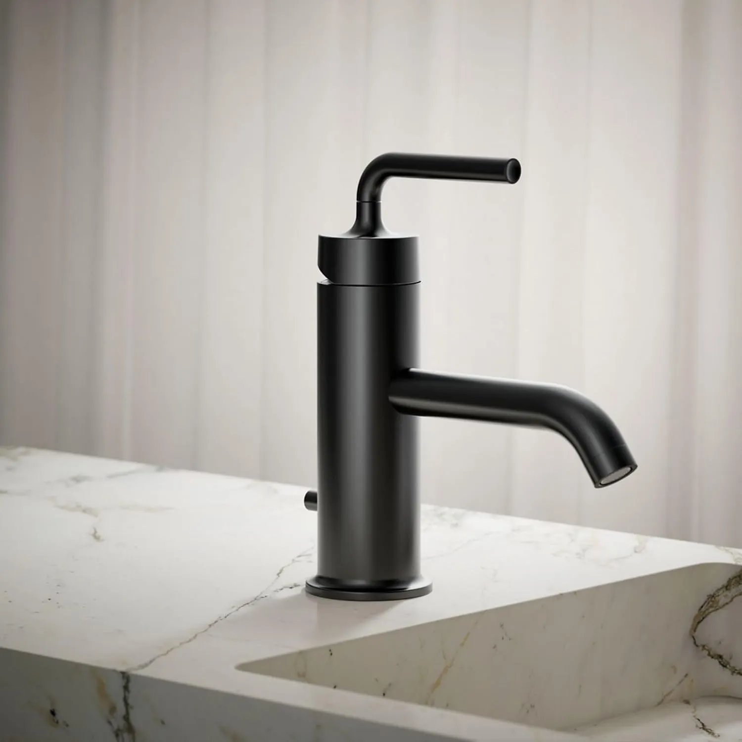 Purist Single-Handle Bathroom Sink Faucet with Straight Lever Handle, 1.2 gpm Matte Black
