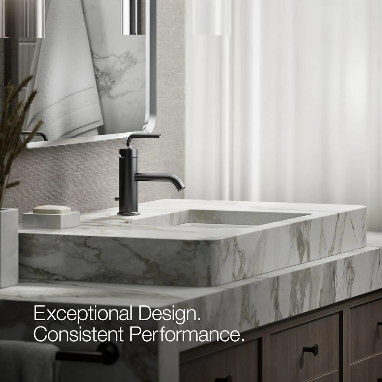 Purist Single-Handle Bathroom Sink Faucet with Straight Lever Handle, 1.2 gpm Matte Black
