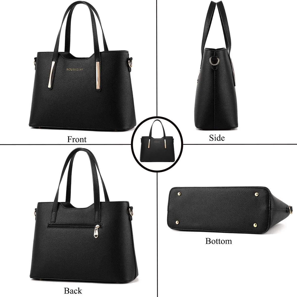 Purses and Handbags for Womens Satchel Shoulder Tote Bags Wallets Top-Handle Bags Crossbody Bags Black