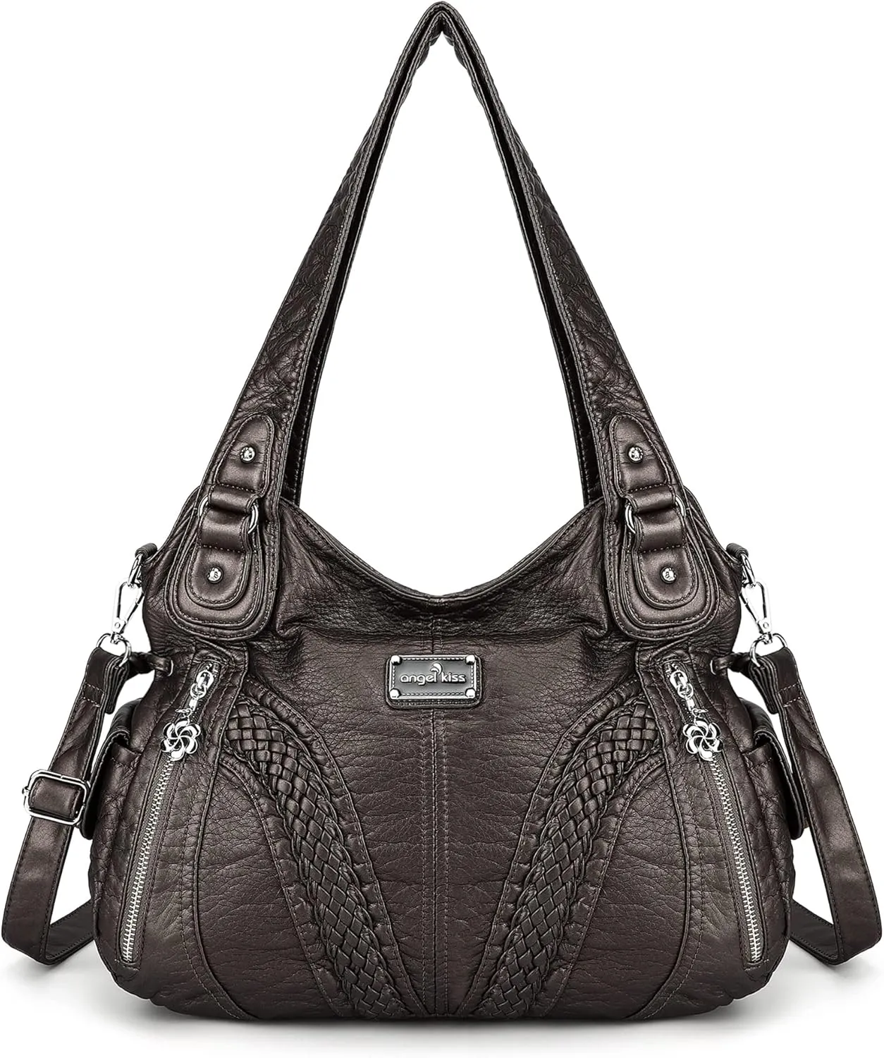 Purses and Handbags Women Fashion Tote Bag Shoulder Bags Top Handle Satchel Purses Washed Synthetic Leather Handbag