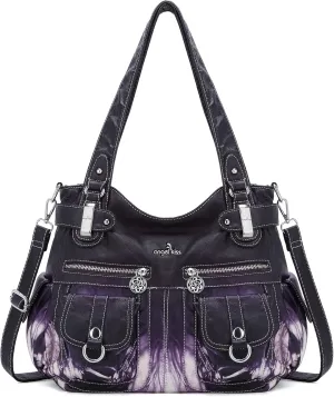 Purses and Handbags Women Tote Shoulder Top Handle Satchel Hobo Bags Fashion Washed Leather Purse