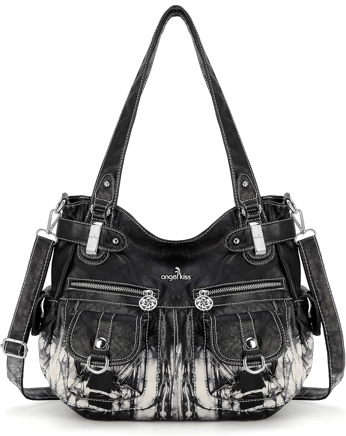 Purses and Handbags Women Tote Shoulder Top Handle Satchel Hobo Bags Fashion Washed Leather Purse