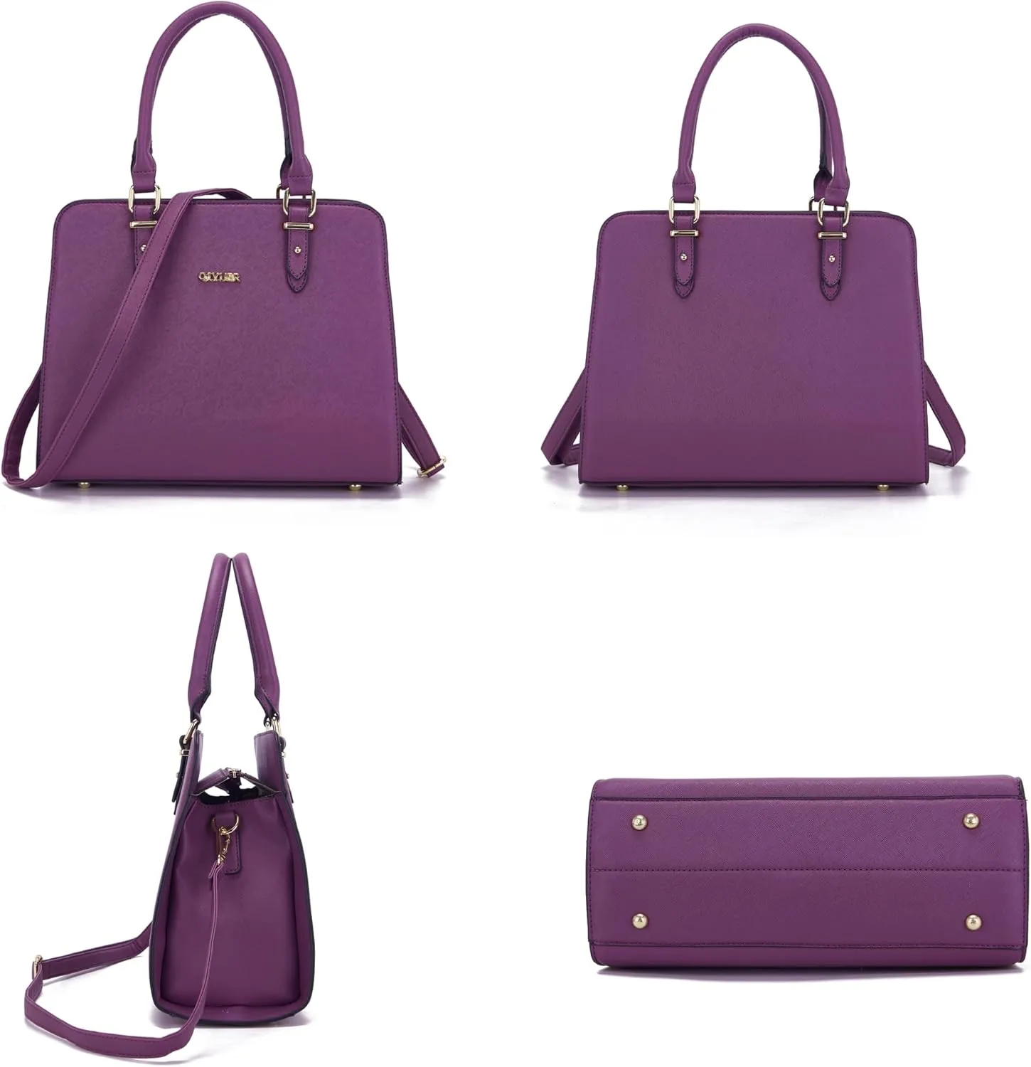 Qiyuer Satchel Purses For Women Top Handle Bag Purse And Wallet Set Work Tote Bags 2pcs
