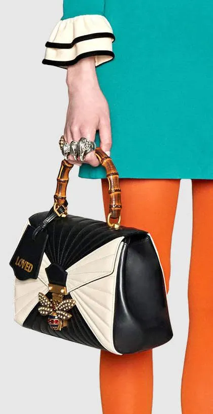 Queen Margaret Quilted Leather Top Handle Bag
