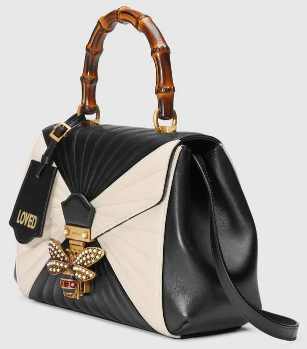Queen Margaret Quilted Leather Top Handle Bag