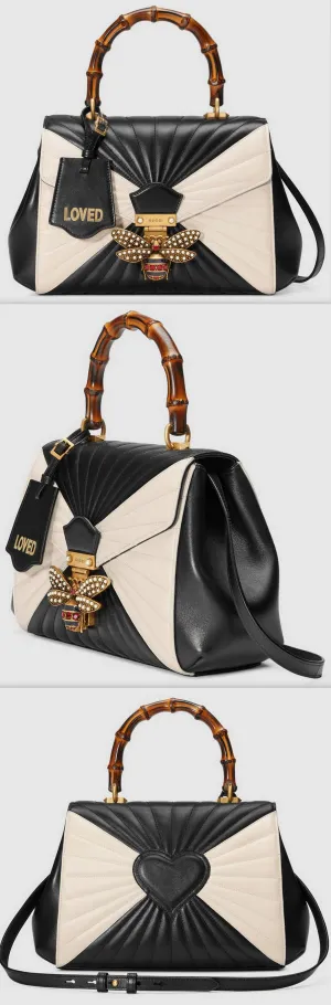Queen Margaret Quilted Leather Top Handle Bag