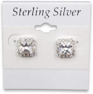 "Sterling Silver" Black Imprint White 1.5" x 2" Earring Cards 100pcs for Retail, Tradeshows, Showcases, Store Display