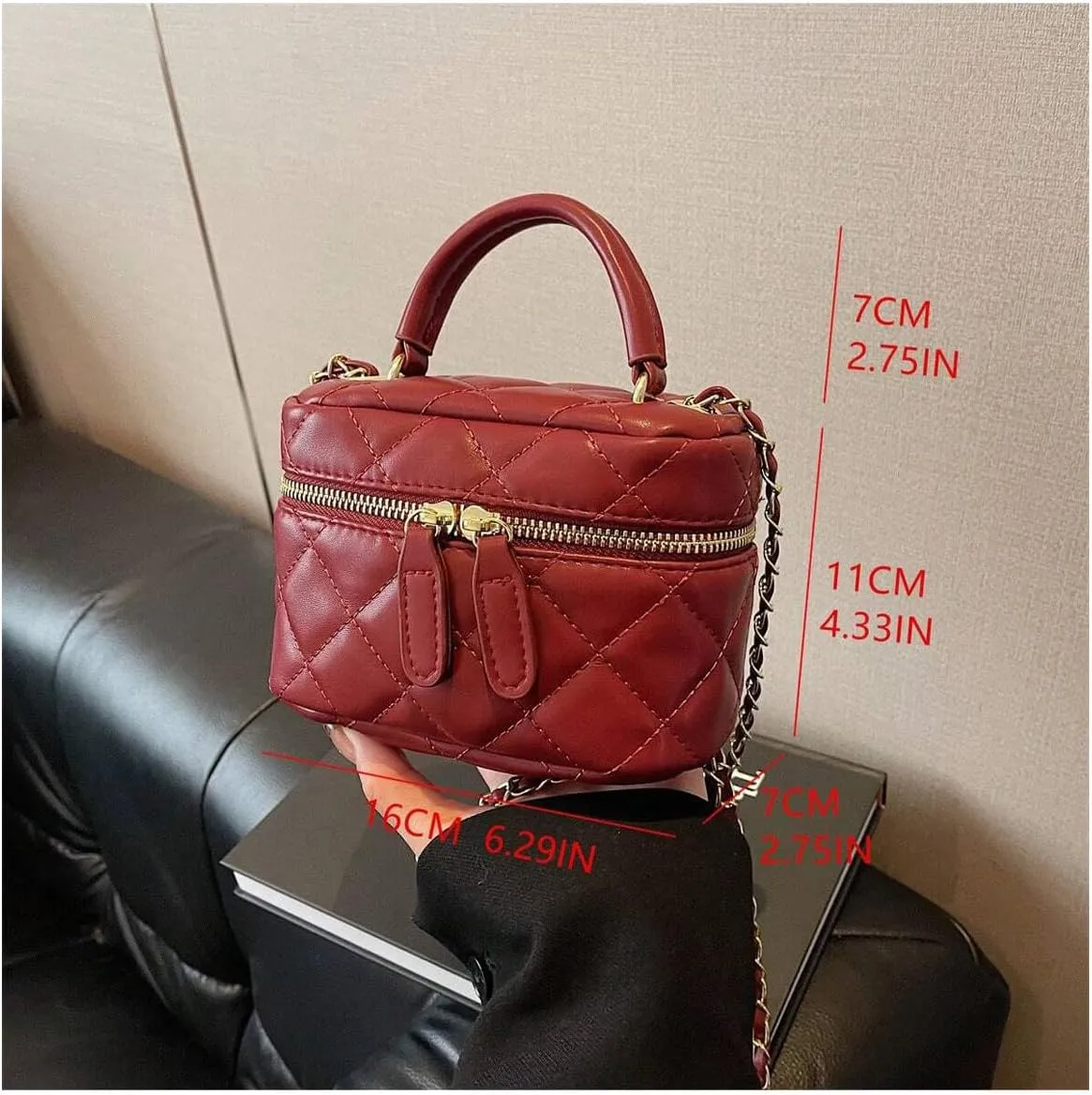 QWINEE Women's Silver Top Handle Crossbody Bag Small Crocodile Embossed Satchel Bag Mini Bucket Handbag