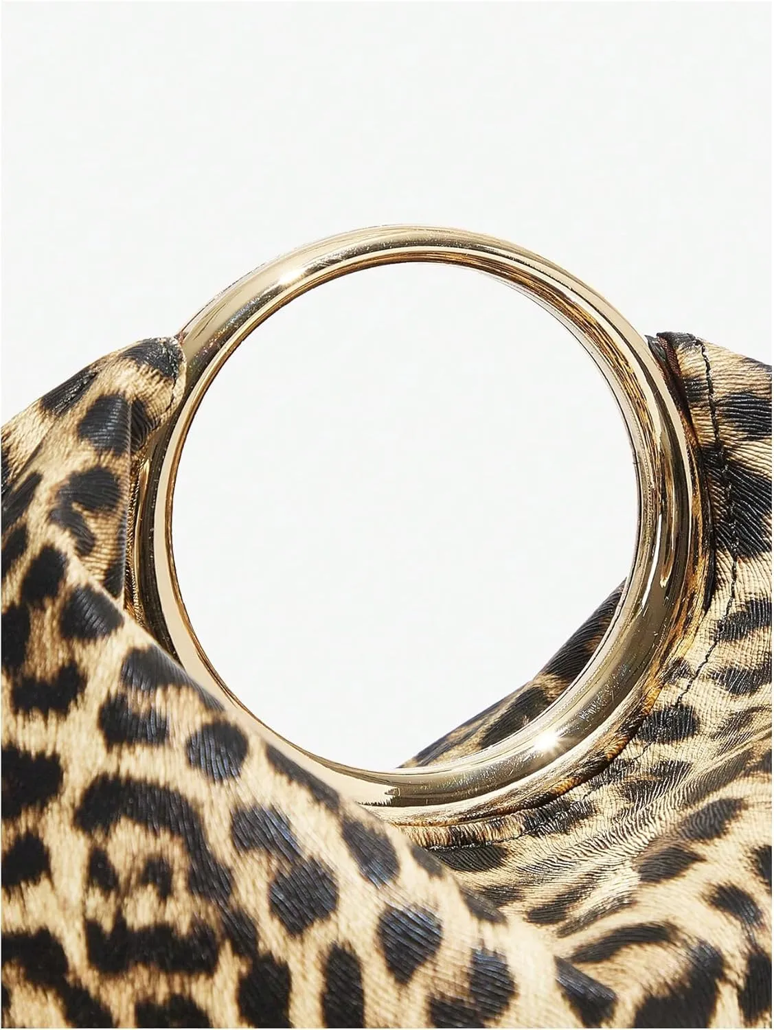 QWINEE Women's Y2k Leopard Print Handbag Trendy Top Handle Clutch Purse Cheetah Print Purses