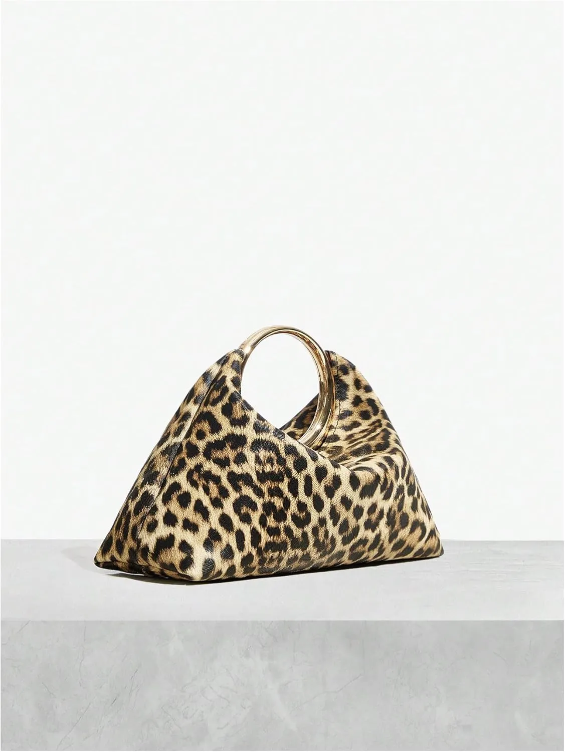 QWINEE Women's Y2k Leopard Print Handbag Trendy Top Handle Clutch Purse Cheetah Print Purses