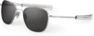 Randolph USA | Bright Chrome Classic Aviator Sunglasses for Men or Women 100% UV